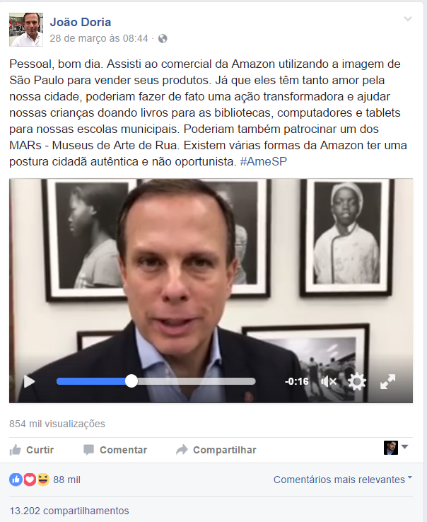 João Doria Responde Amazon Marketing Digital Eleitoral Anderson Alves